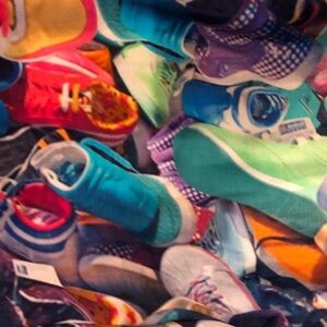 zara terez sneakers leggings M 👟 💛💙💚💕